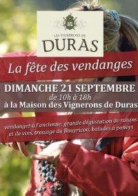 Fête des Vendanges de Duras. Le dimanche 21 septembre 2014 à Duras. Lot-et-garonne.  10H00